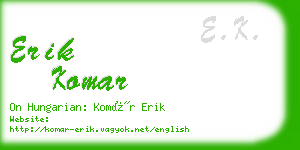 erik komar business card